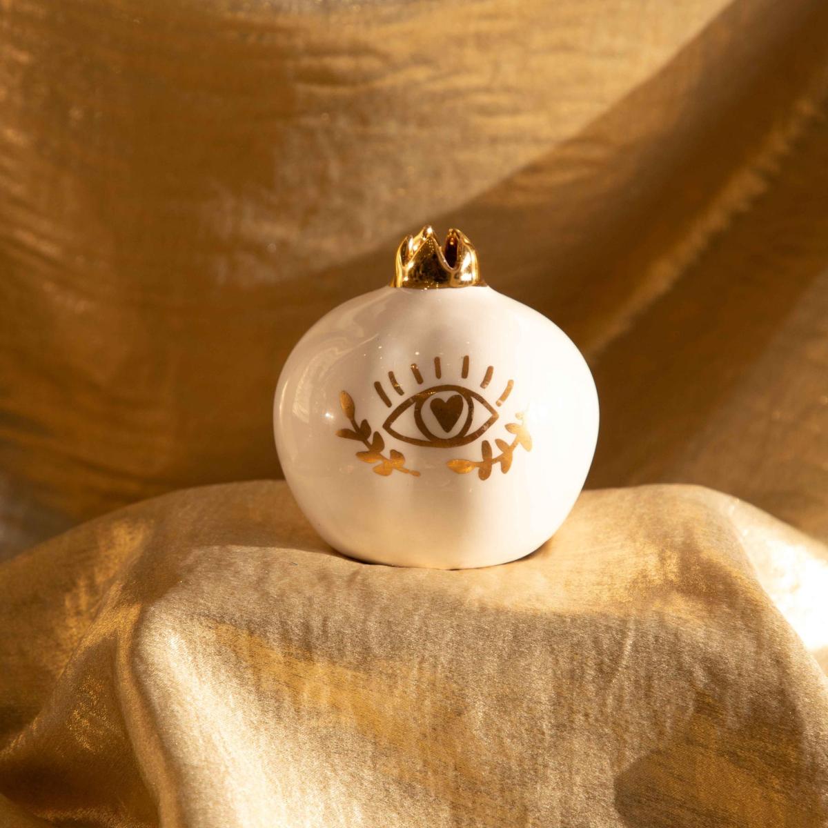 Golden Eye Heart Pomegranate Decoration | Sherie Boutik – image 2