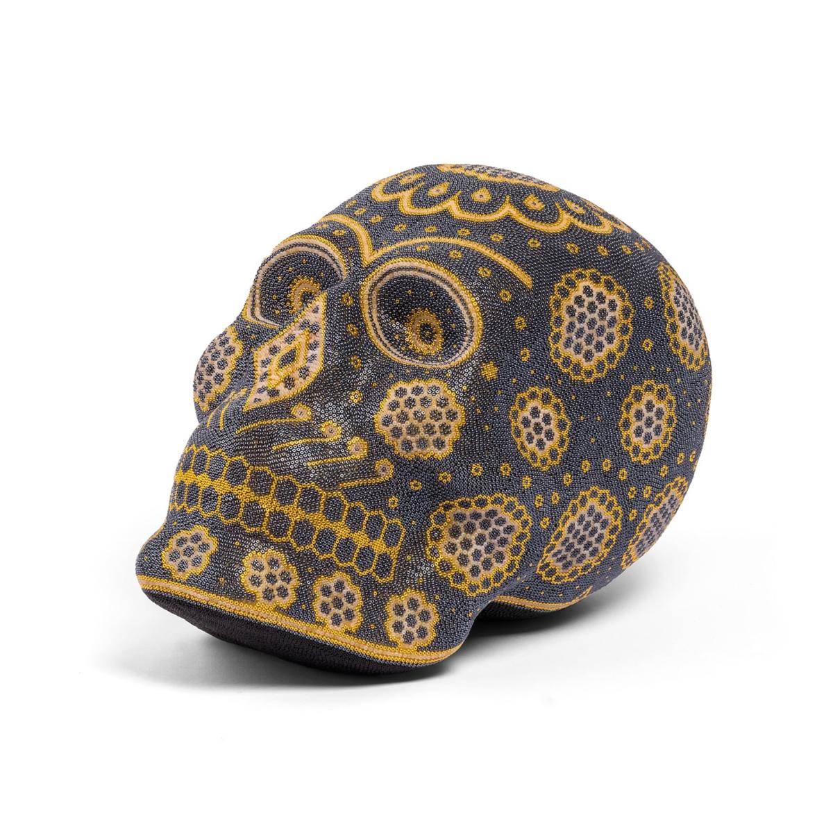 Skull Statue Decor - Metallic Gray/Gold One Size Kuu – image 2