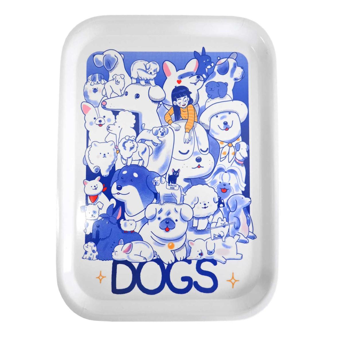 Blue / White Dogs Catch-All Tray | Natali Koromoto – image 2