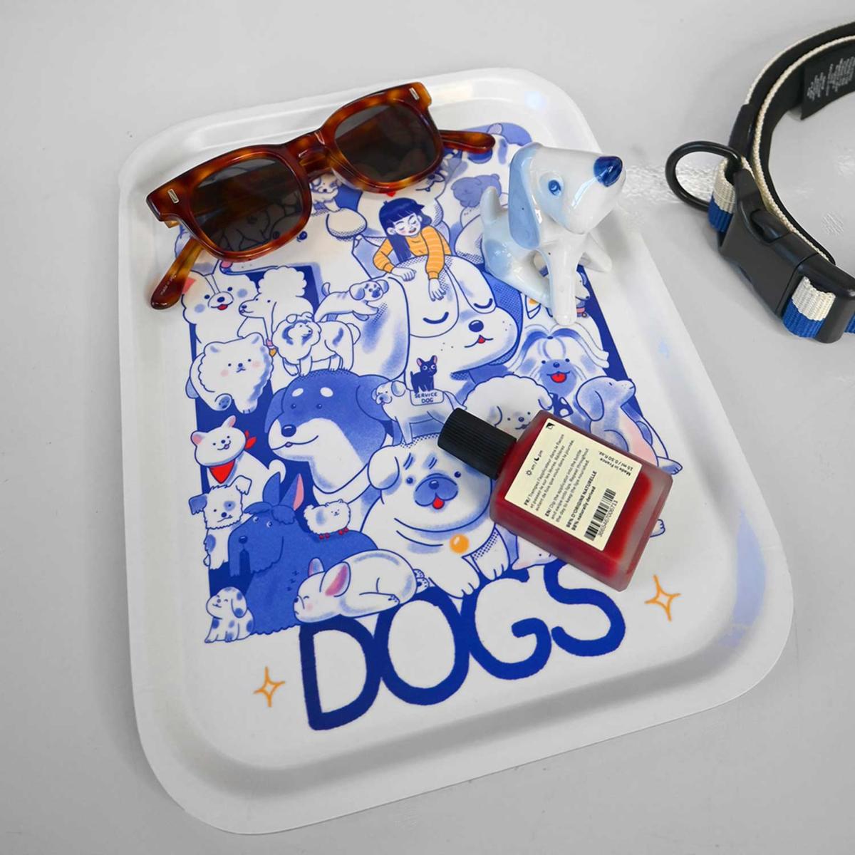 Blue / White Dogs Catch-All Tray | Natali Koromoto – image 4