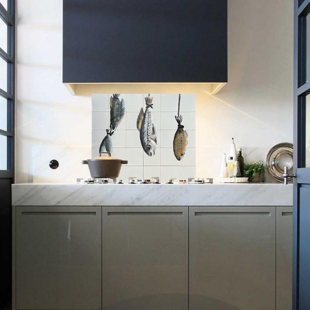 White / Grey / Brown Backsplash Tiles Fishmonger Catchii – image 2