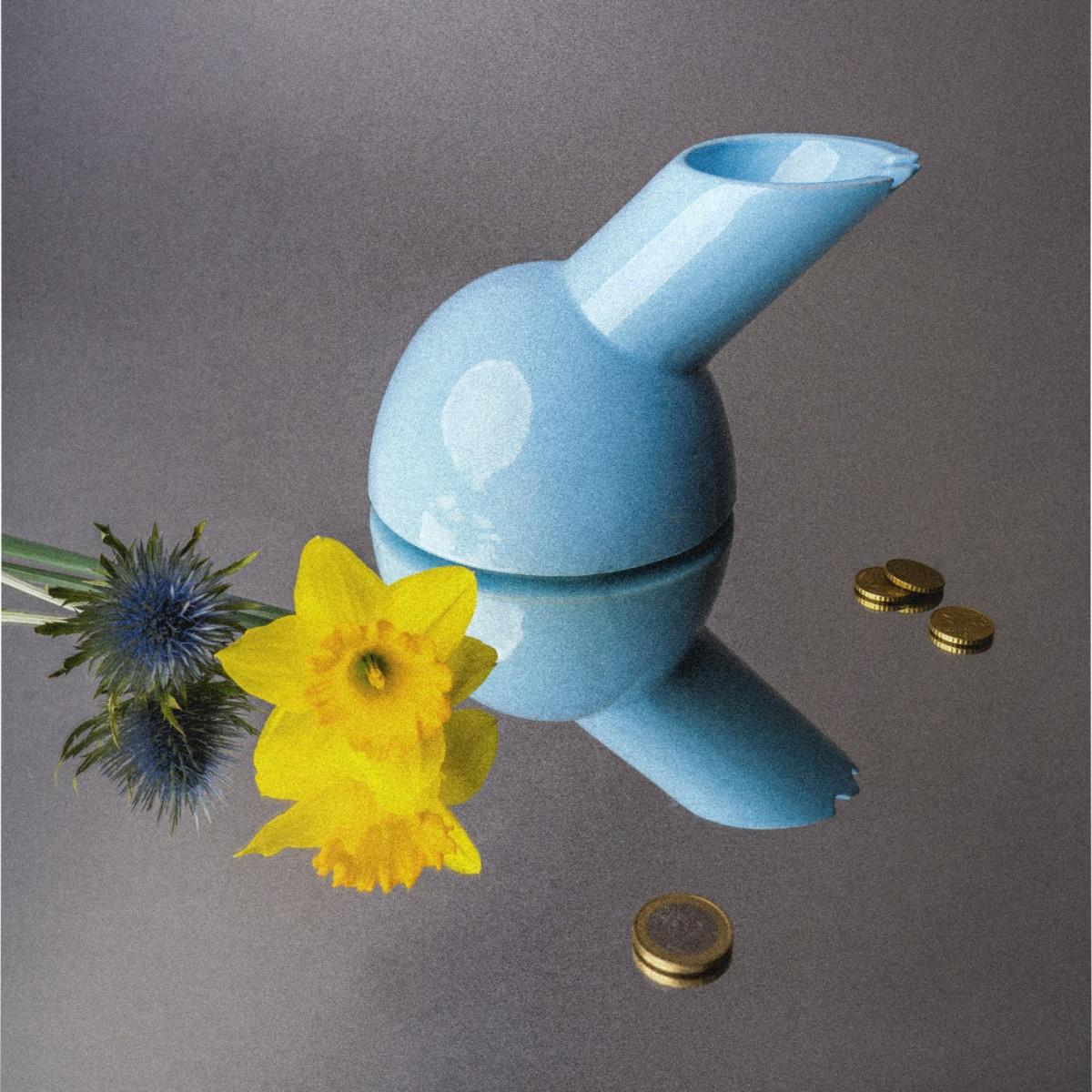 Baby Blue Pappagallo Ashtray, Light Blue, Clay And Ceramic Enamel One Size Generazione Zordan – image 2