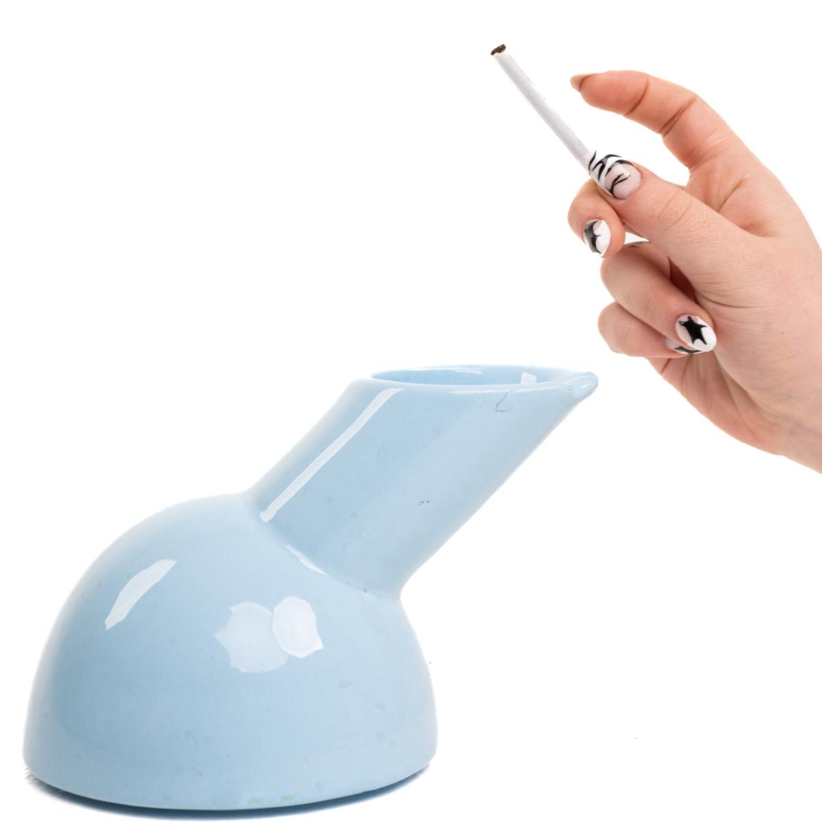 Baby Blue Pappagallo Ashtray, Light Blue, Clay And Ceramic Enamel One Size Generazione Zordan – image 3