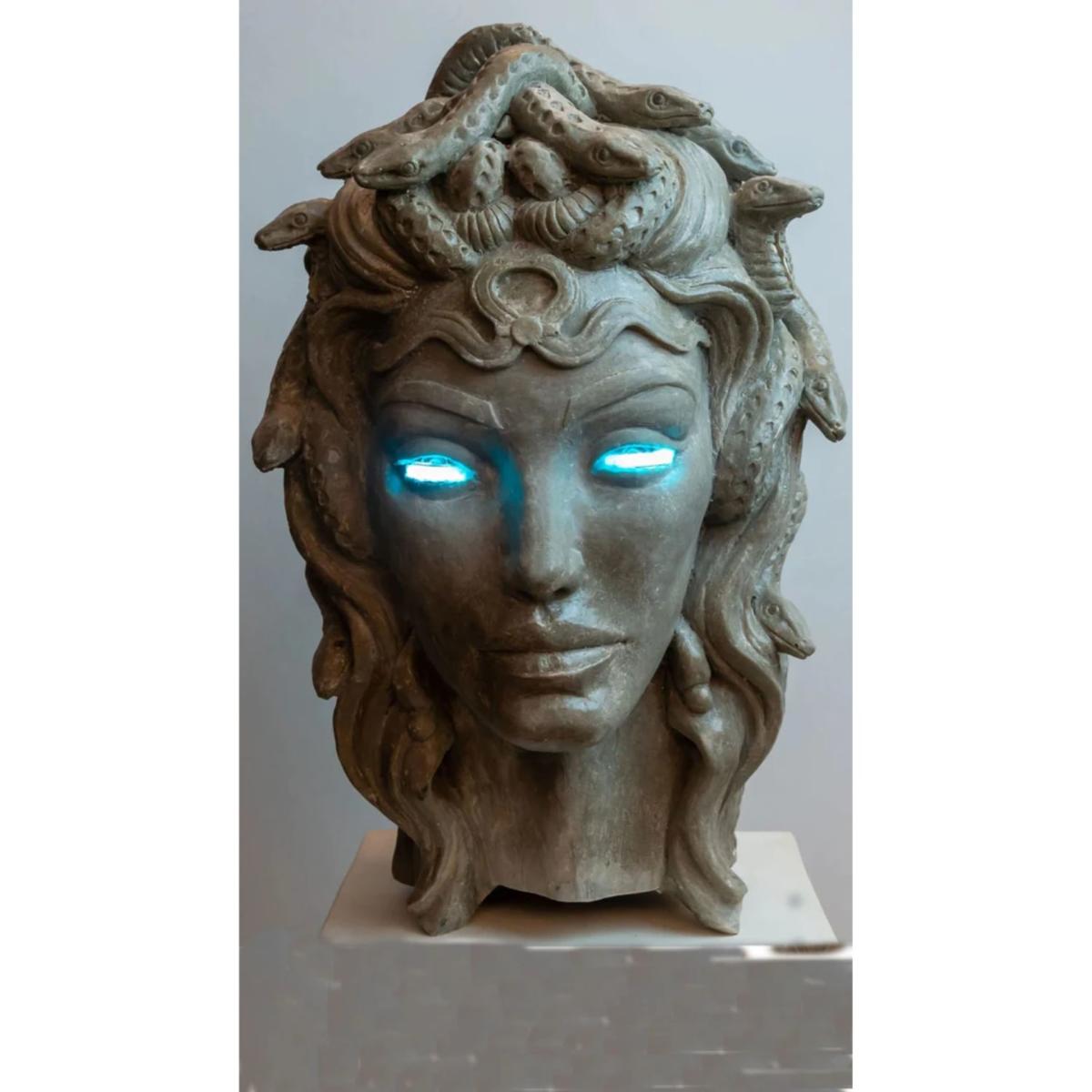 Black Lighted Medusa Neon Design Artchi – image 2