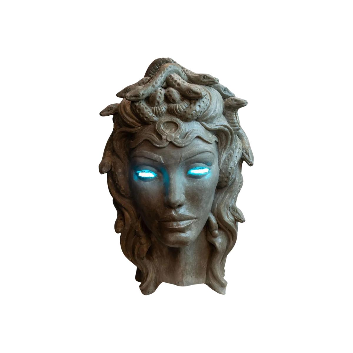 Black Lighted Medusa Neon Design Artchi – image 1
