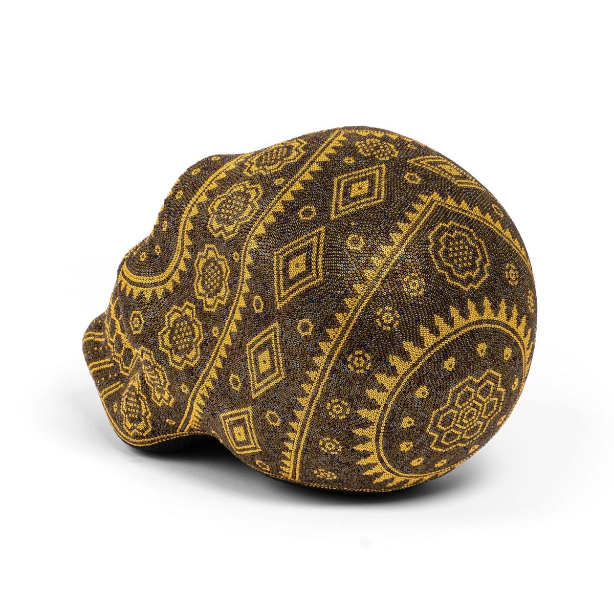 Skull Statue Decor - Gold/Iris Brown Crystal One Size Kuu – image 4