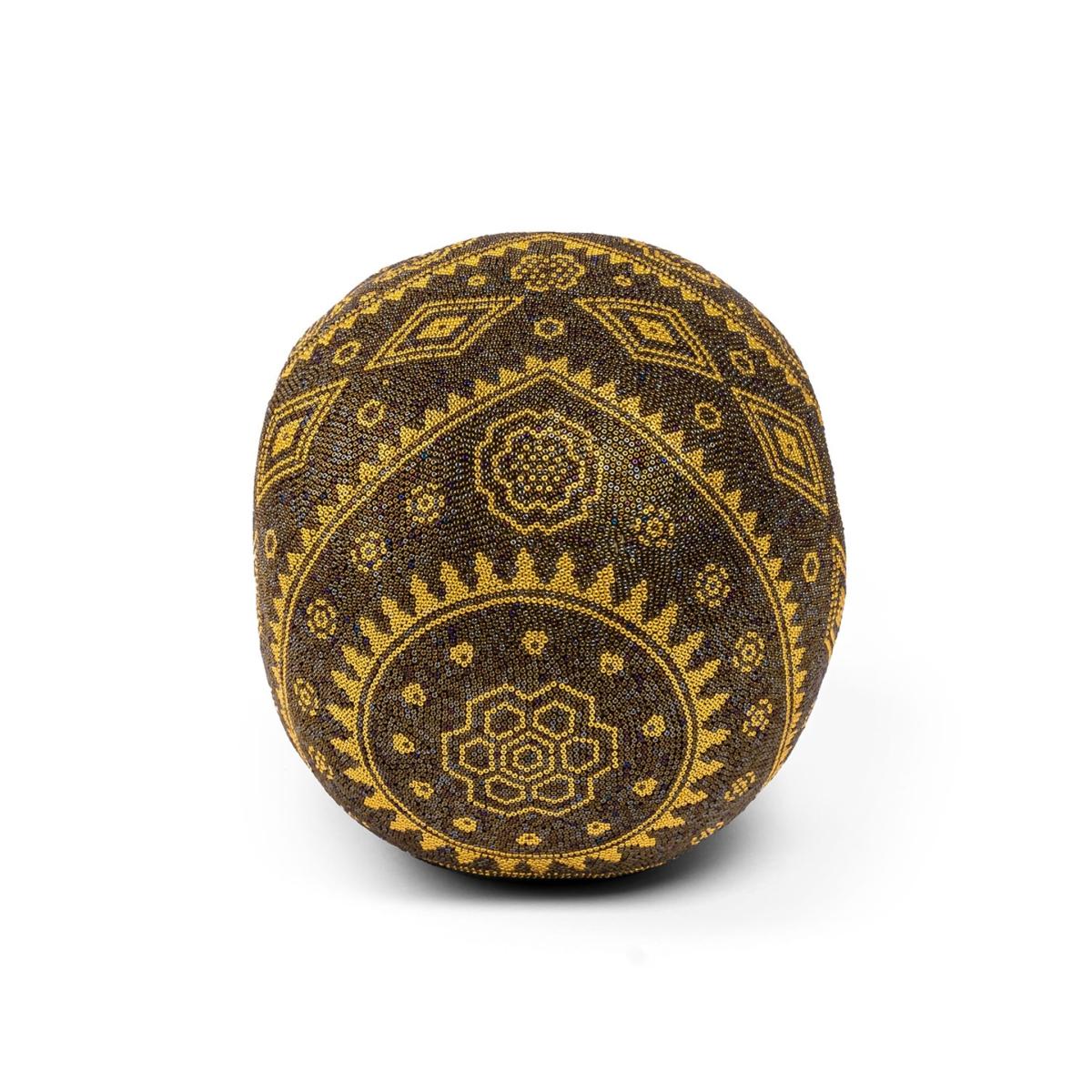 Skull Statue Decor - Gold/Iris Brown Crystal One Size Kuu – image 5