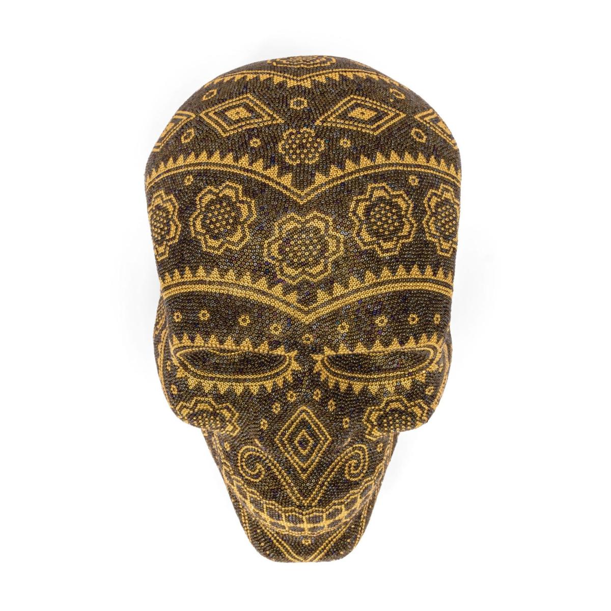 Skull Statue Decor - Gold/Iris Brown Crystal One Size Kuu – image 6