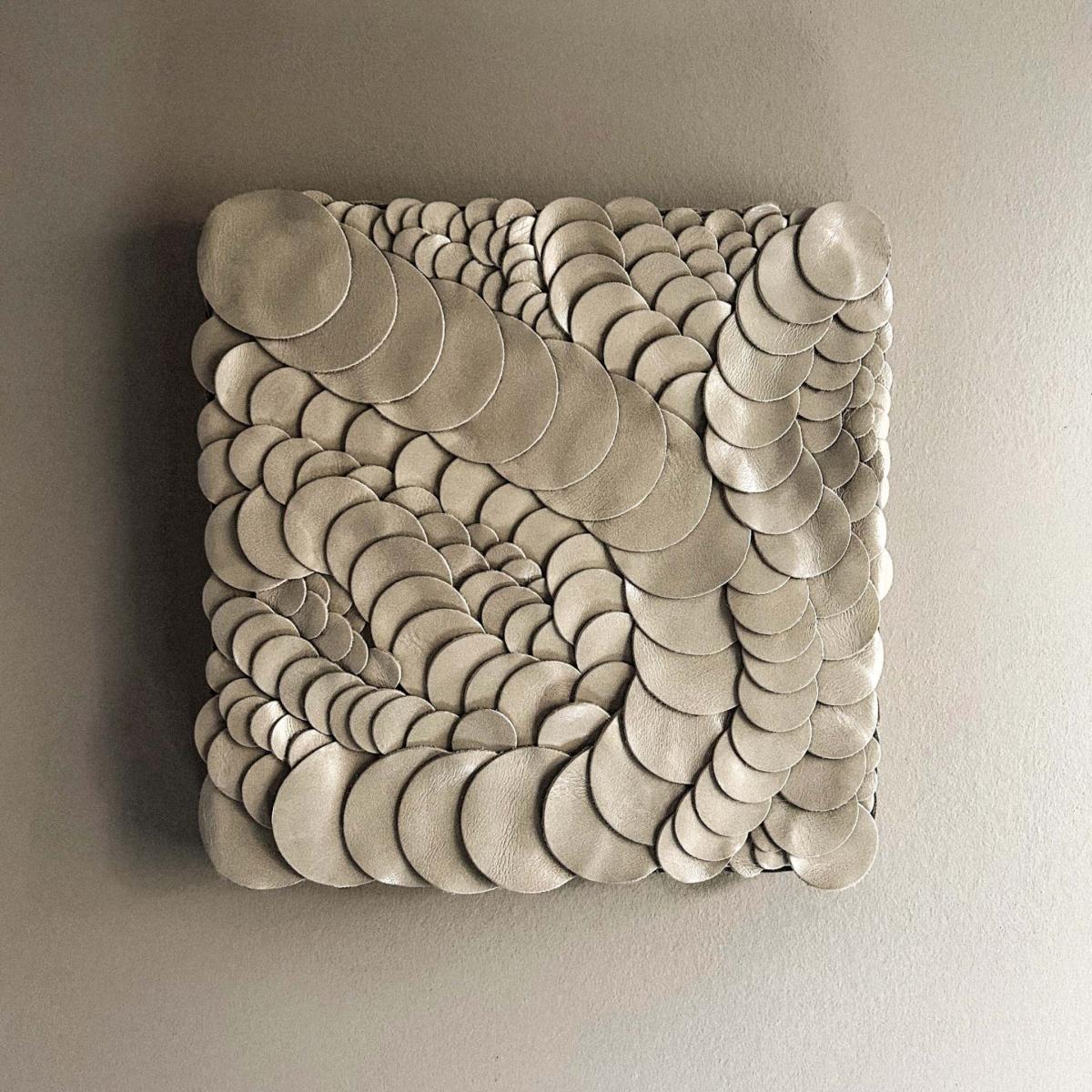 Neutrals Ripple Leather Wall Decor | Waiwai – image 3