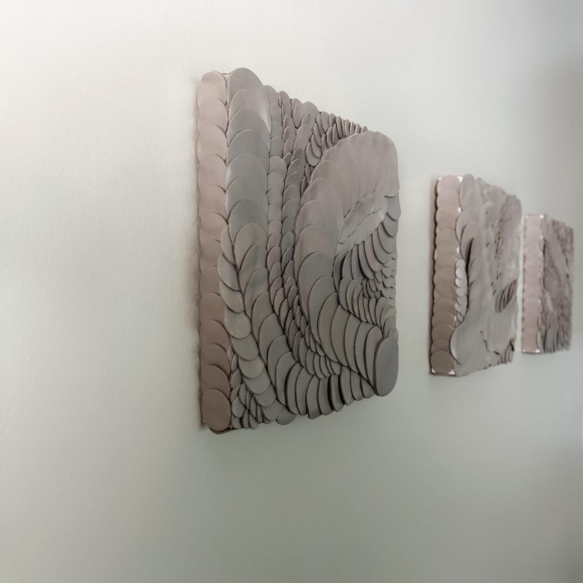 Neutrals Ripple Leather Wall Decor | Waiwai – image 4