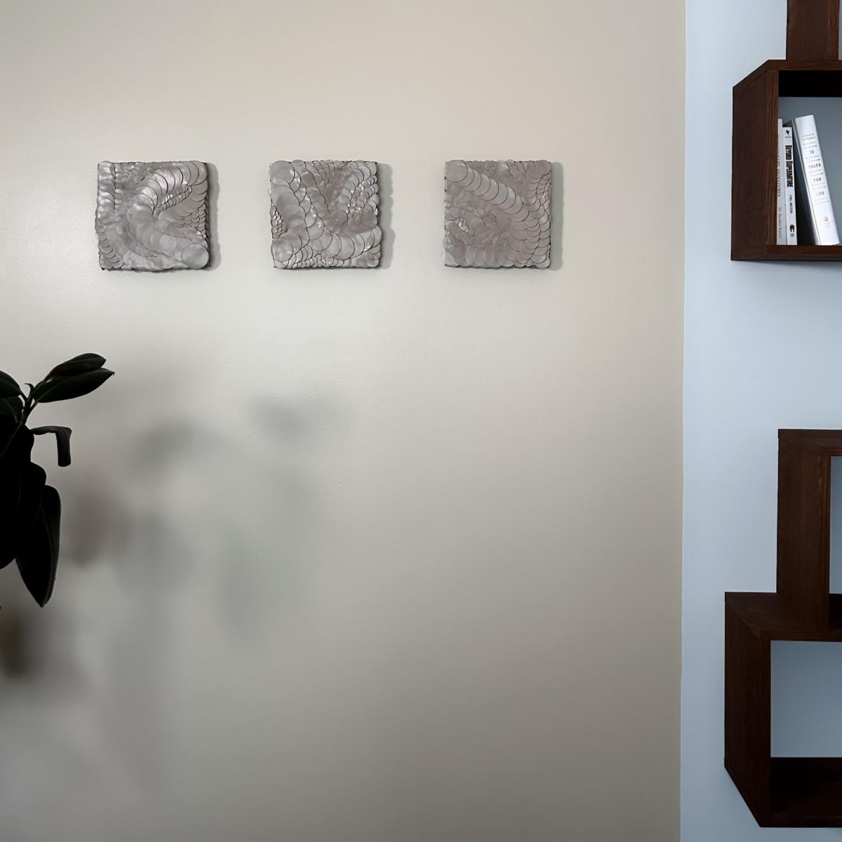 Neutrals Ripple Leather Wall Decor | Waiwai – image 6