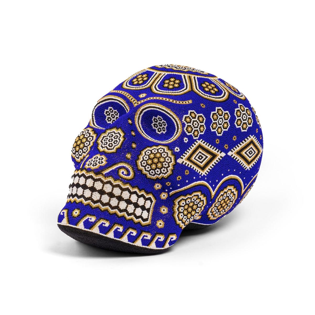 Skull Statue Decor - Royal Blue/Pearl White/Black/Gold One Size Kuu – image 2