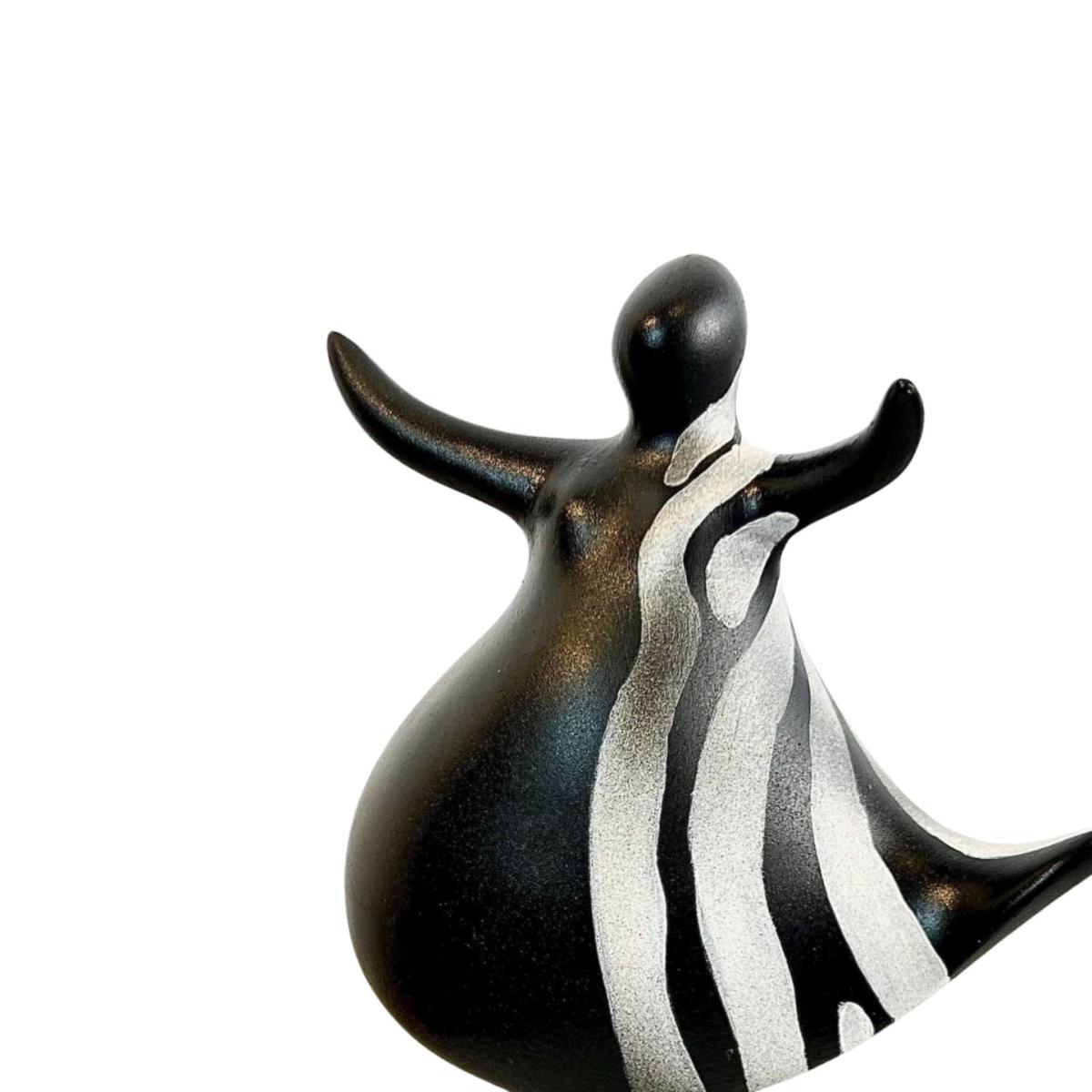 Black Zebra Stripes Dance - Sculpture | Artchi – image 3