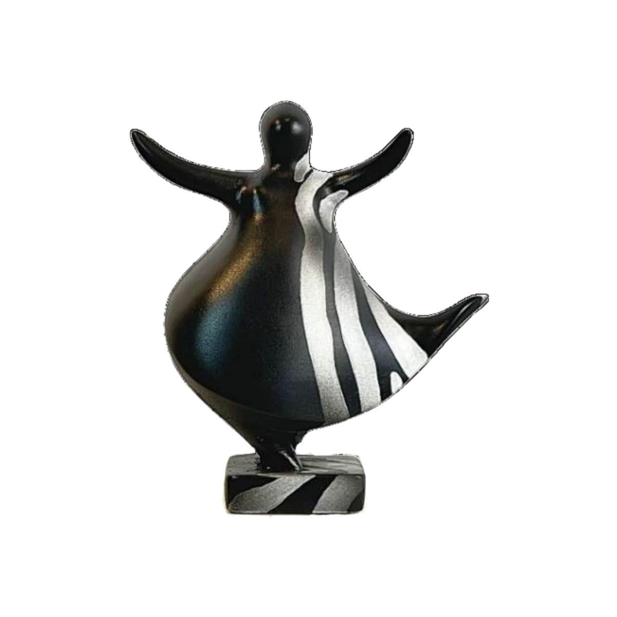 Black Zebra Stripes Dance - Sculpture | Artchi – image 1