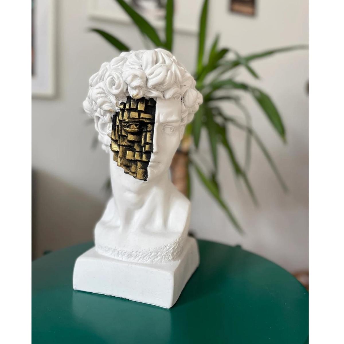 Golden Fracture David Sculpture - Multicolour | Artchi – image 2