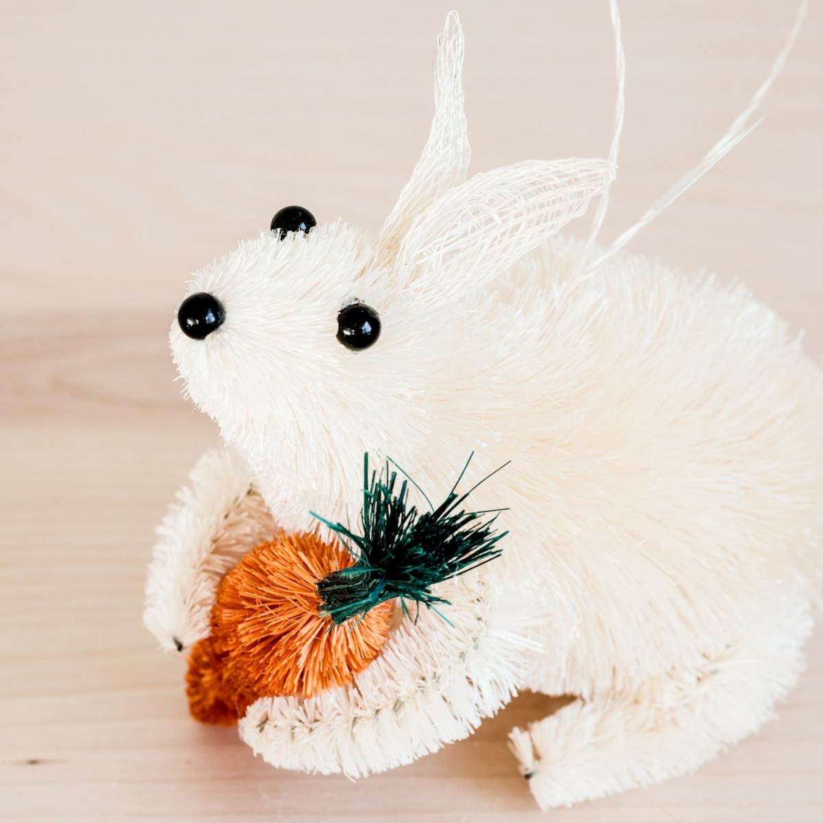 Set Of Three Bunny Ornament, White - Natural Ornaments Likhâ – image 3