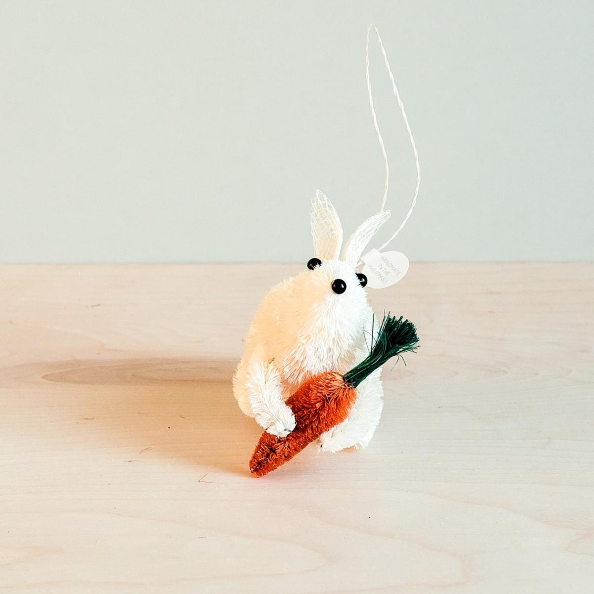 Set Of Three Bunny Ornament, White - Natural Ornaments Likhâ – image 4