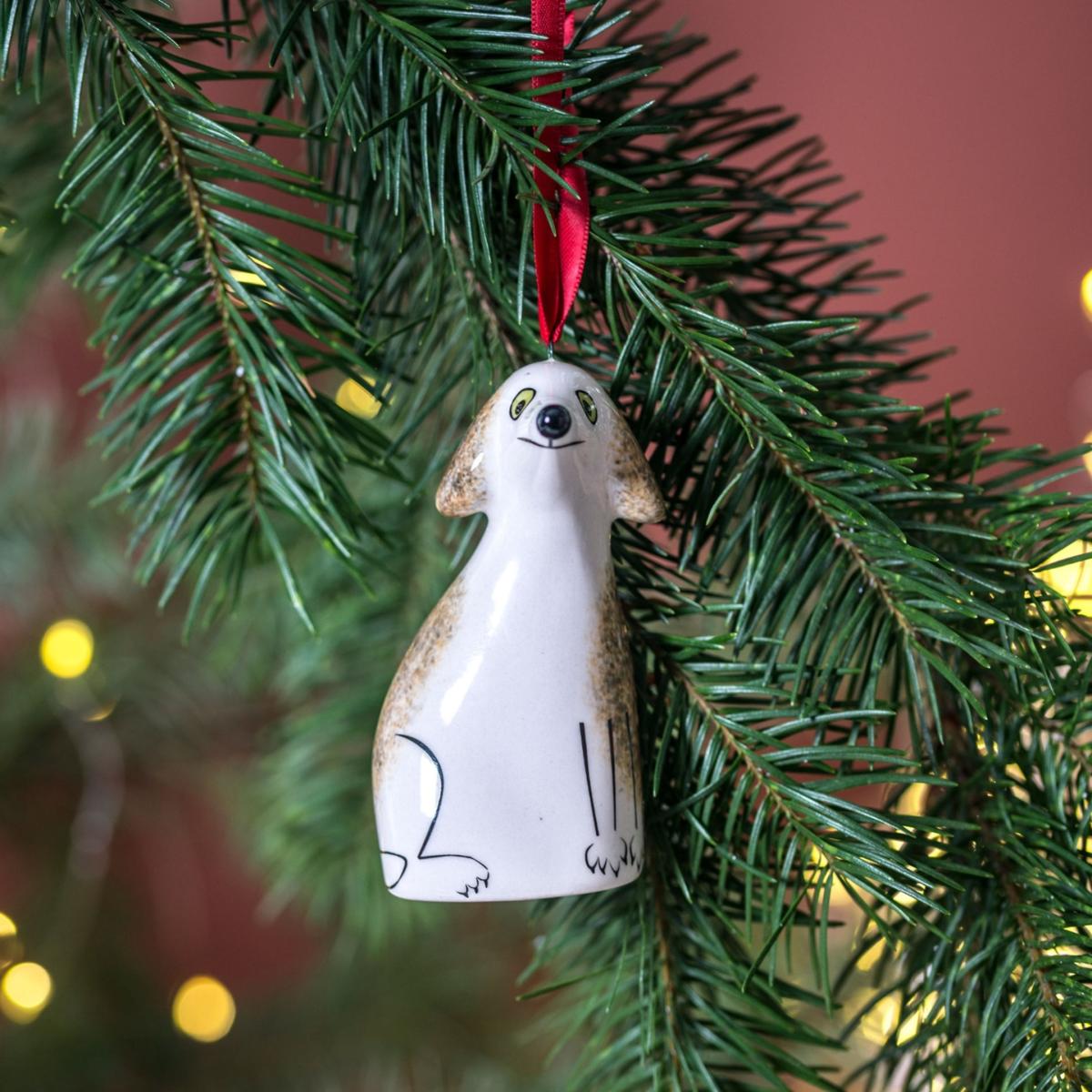 White / Brown Dog Hanging Decoration Hannah Turner – image 3