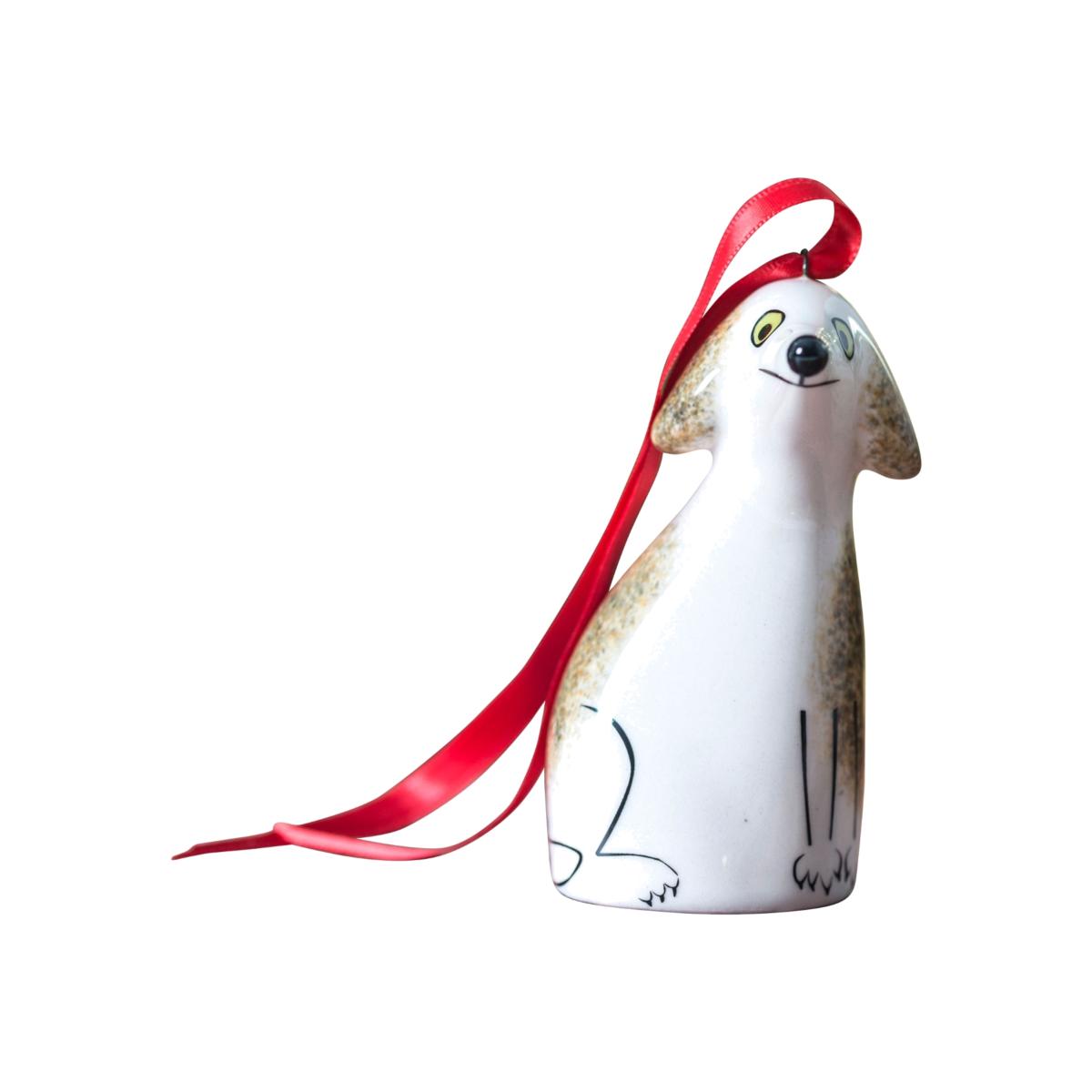 White / Brown Dog Hanging Decoration Hannah Turner – image 1