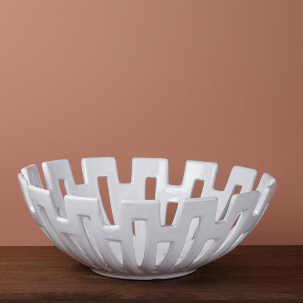 Basket White Ceramic Retro Catchii – image 2