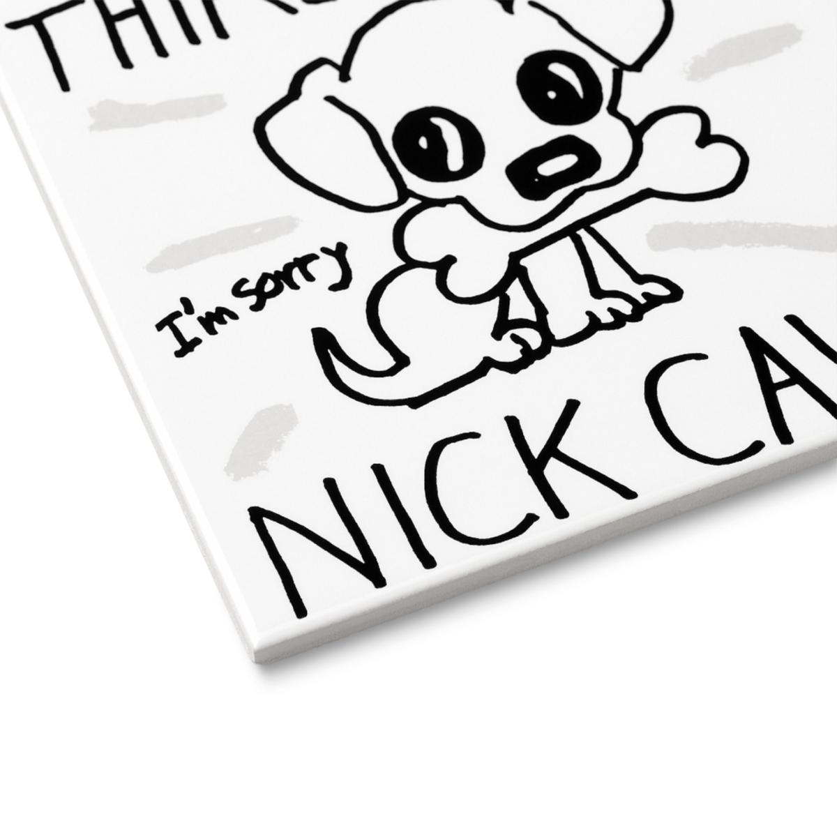 White Thirsty Dog By Cave Things Plinth – image 2