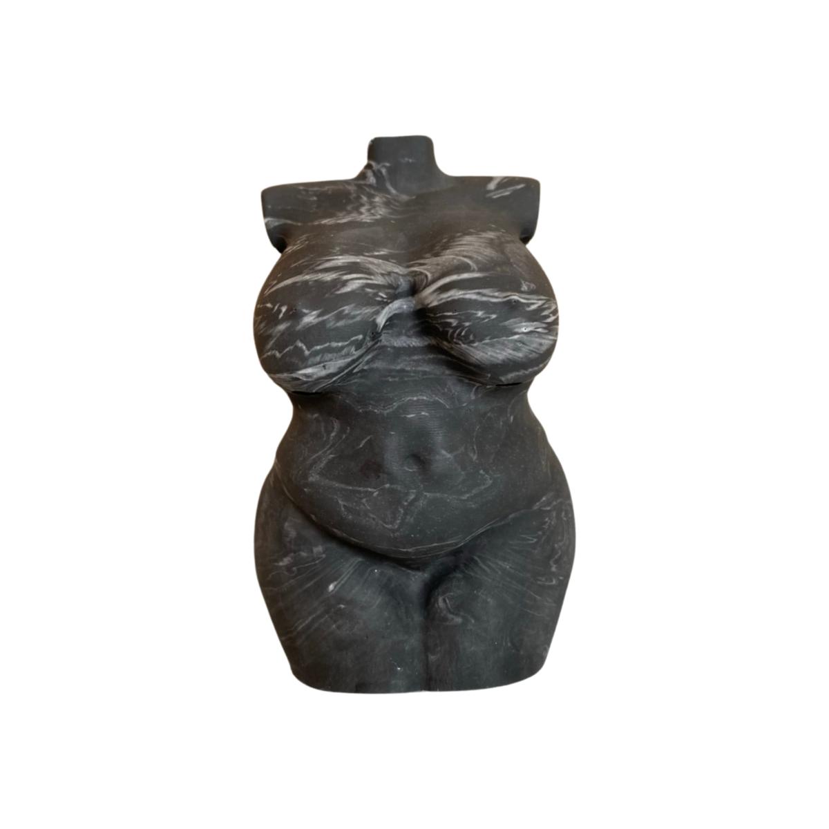 Marbled Curvy Lady Bust - Black By Shax – image 1