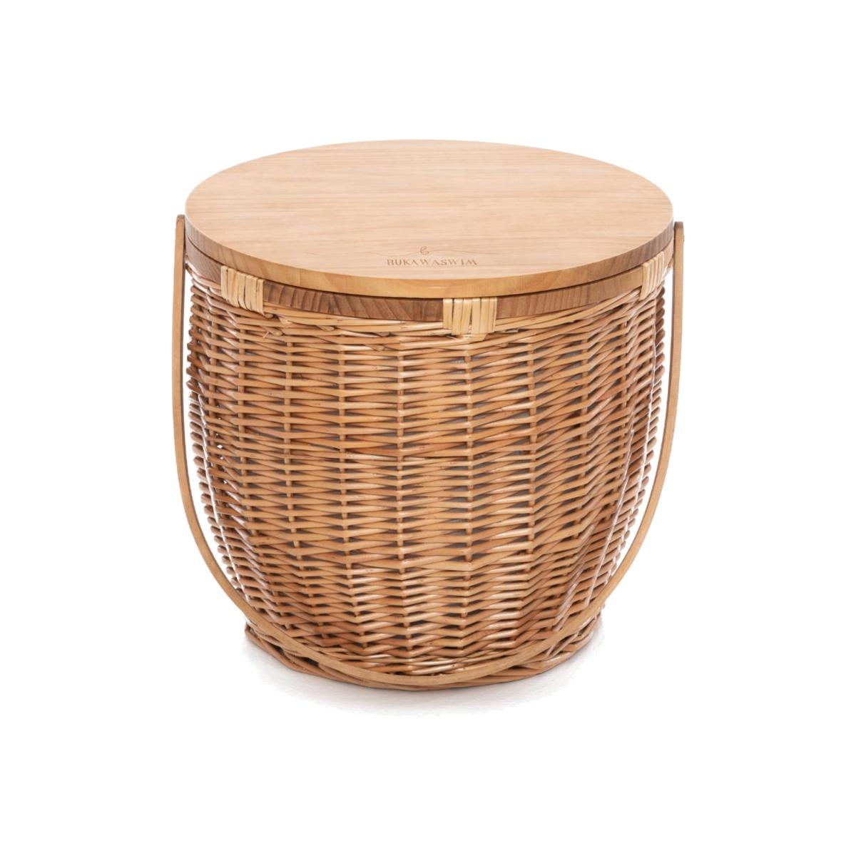 Neutrals Insulated Picnic Basket With Removable Lid Bukawaswim – image 1