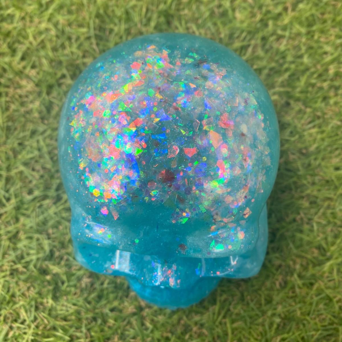 Spooky Sparkly Skull - Blue By Shax – image 2