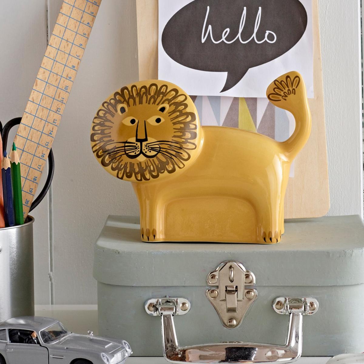 Yellow / Orange Lion Money Box Hannah Turner – image 3