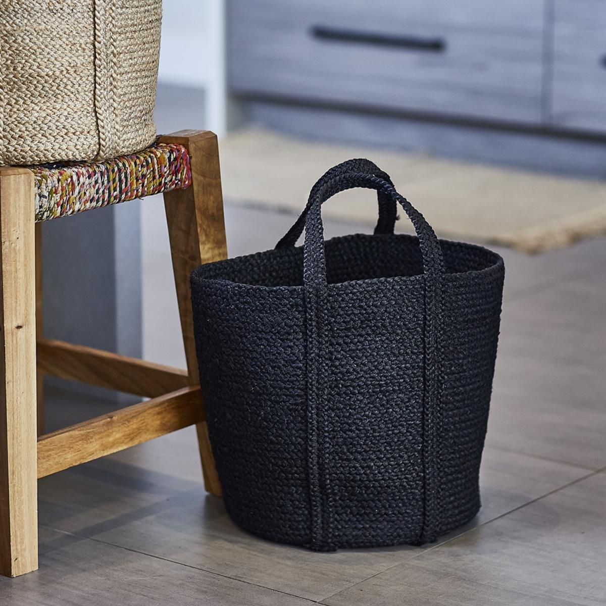 Kata Basket With Handle In Black - Set Of 2 Korissa – image 3