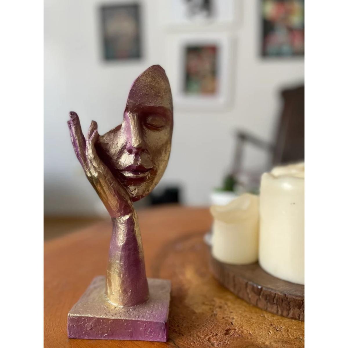 Rose Gold Mask Coloured Sculpture Artchi – image 3