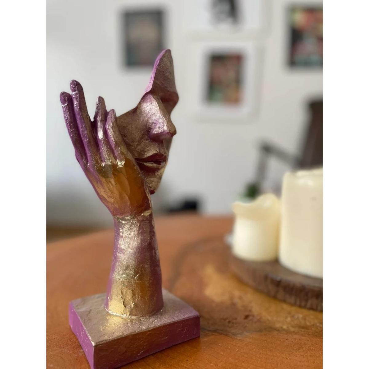 Rose Gold Mask Coloured Sculpture Artchi – image 5