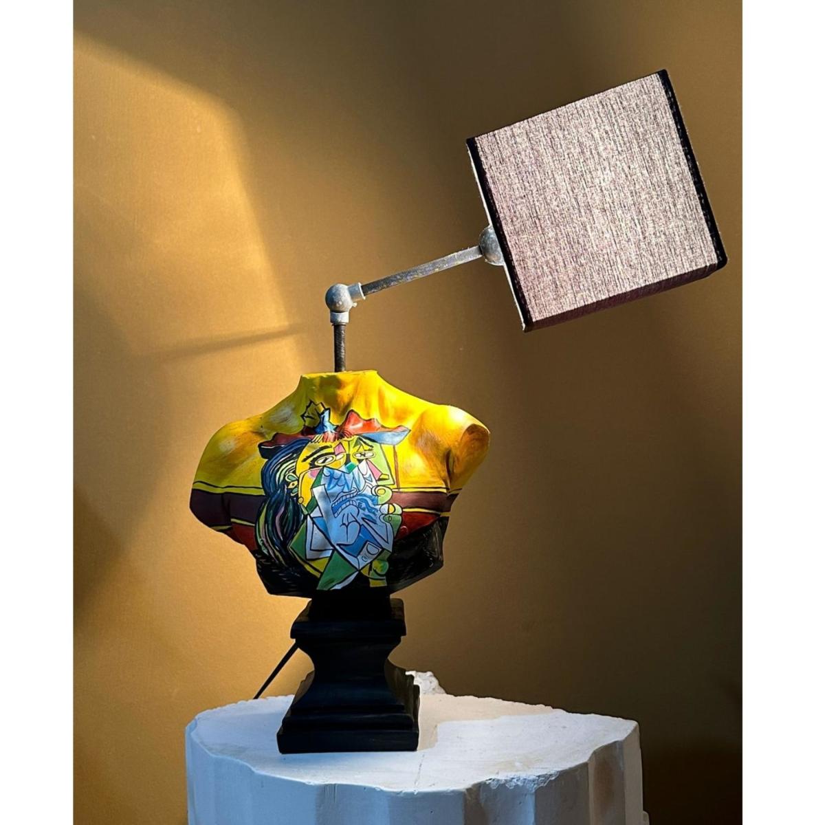 Illuminated David Sculpture & Lamb - Multi Colour | Artchi – image 2