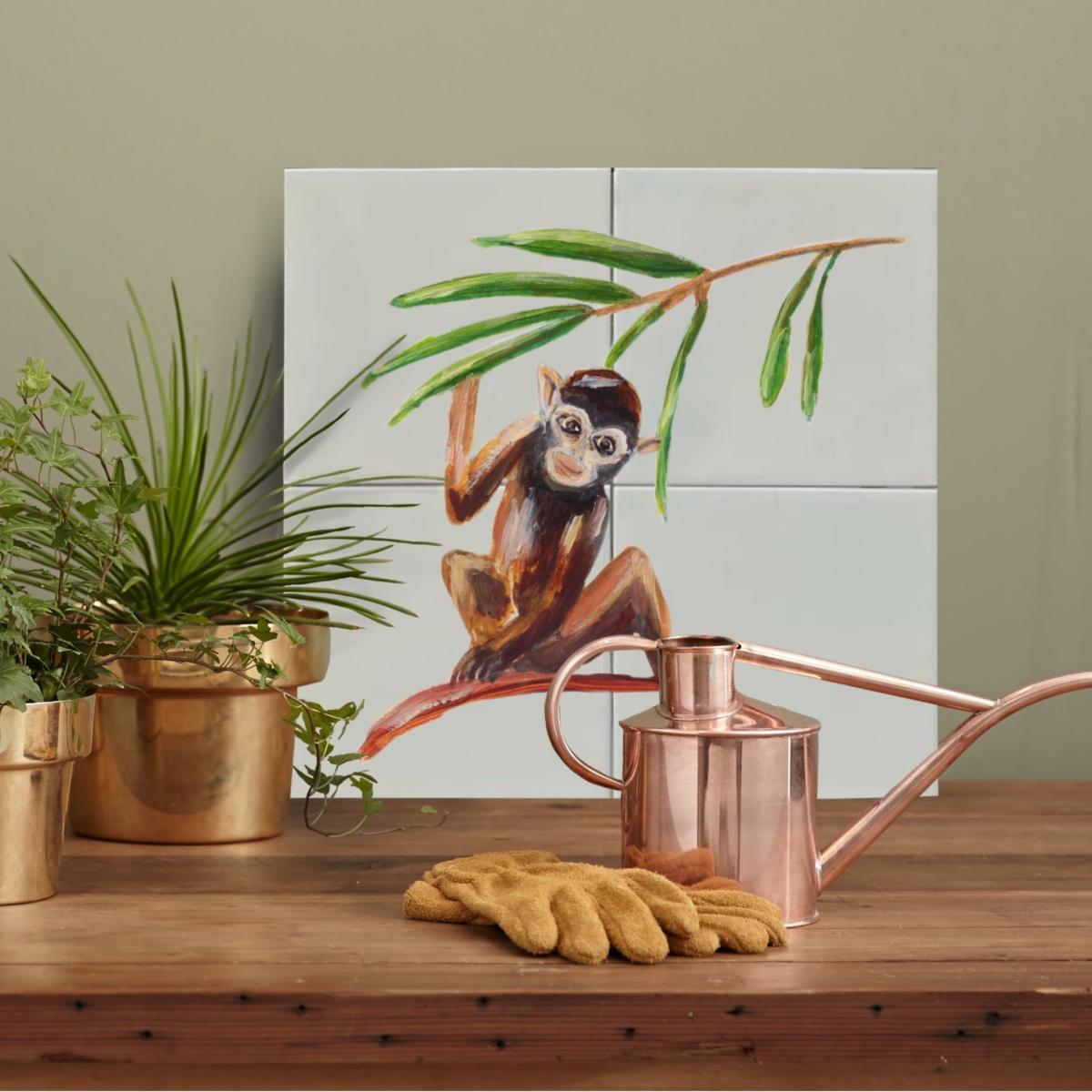 Tile Panel Playful Monkey Catchii – image 2