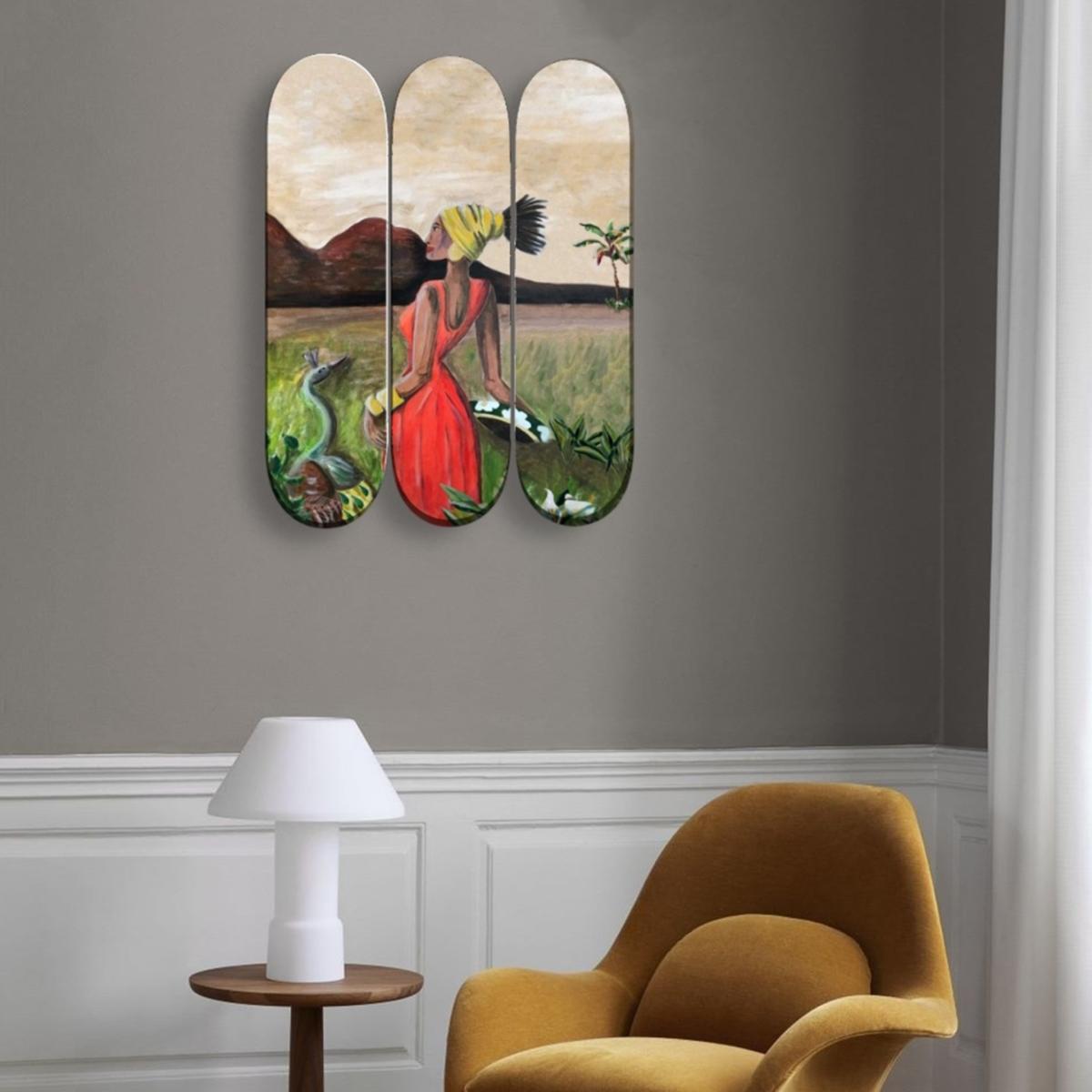 Skateboard Decks Wall Decor Sunset Lady Set Of Three Catchii – image 2
