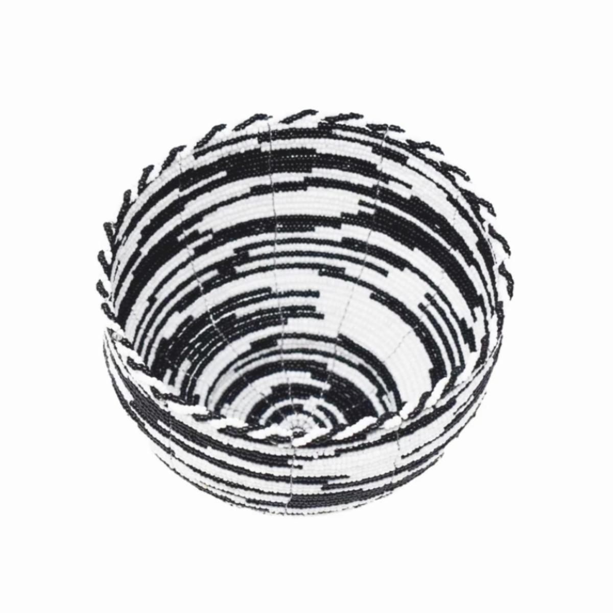 Neutrals Beaded Bali Bowl - Black & White Pattern | Poppy + Sage – image 2
