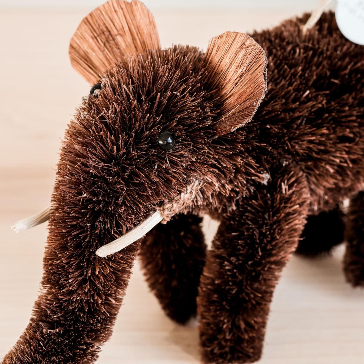 Set Of Three Elephant Ornament, Dark Brown - Bottlebrush Ornaments Likhâ – image 3