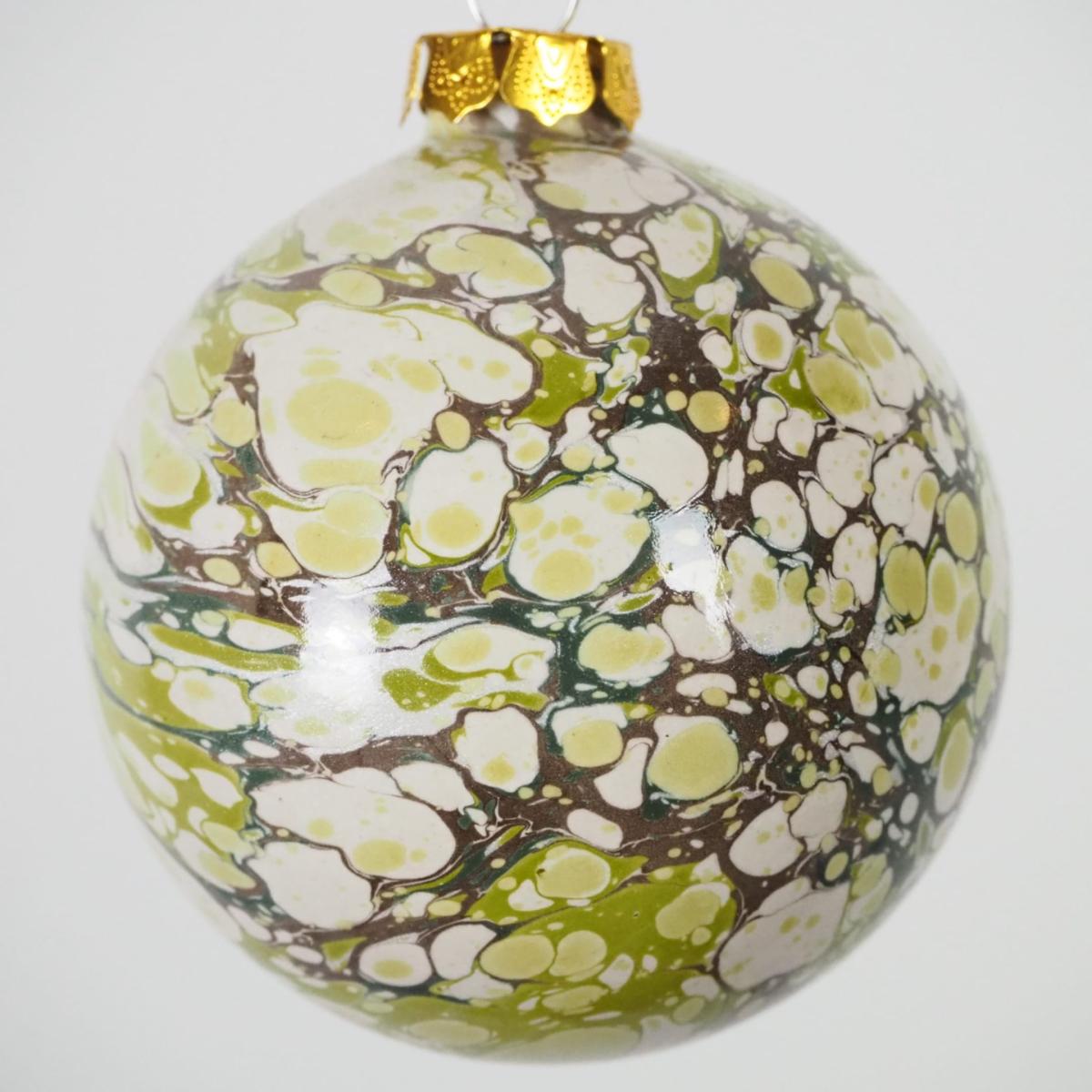 Green / White Large Moss Marbled Bauble Wildmore – image 2