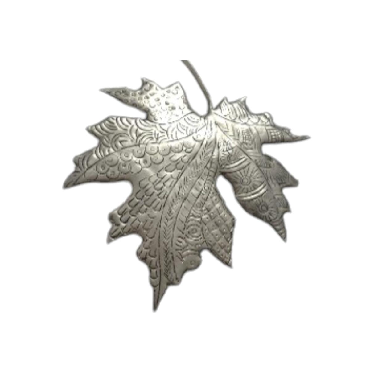 Silver Maple Leaf Hanging Ornament | Lila Rasa