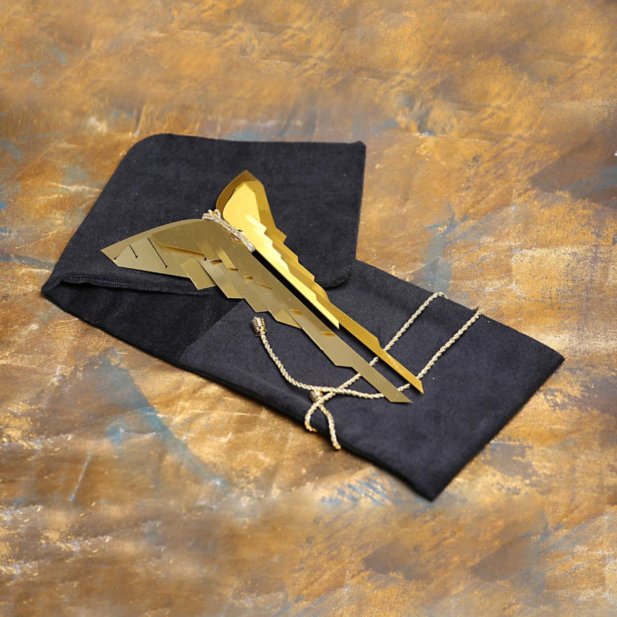Gold Laser Cut Brass Sculpture Silvia Serban – image 6