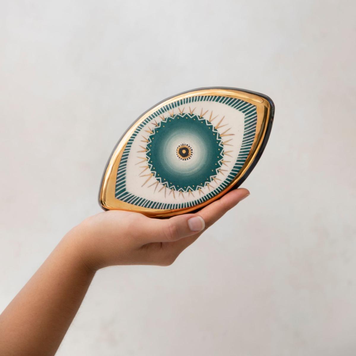 Blue Handmade Ceramic Evil Eye * The Eye - Large / Wall Hanging | Atelier Simi – image 5