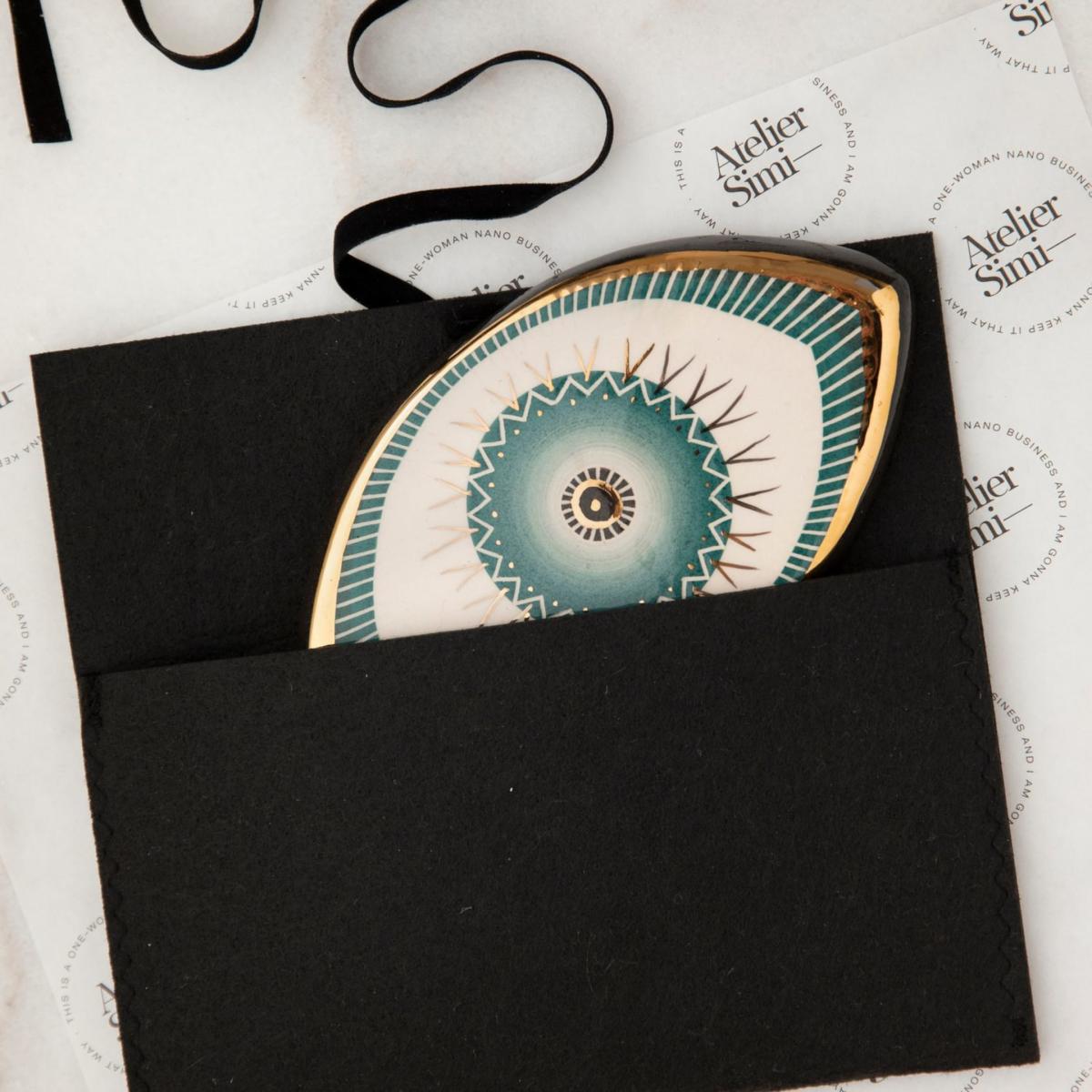 Blue Handmade Ceramic Evil Eye * The Eye - Large / Wall Hanging | Atelier Simi – image 7