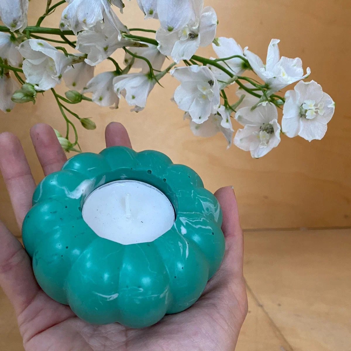 Pumpkin Tealight Holder - Green | By Shax – image 2