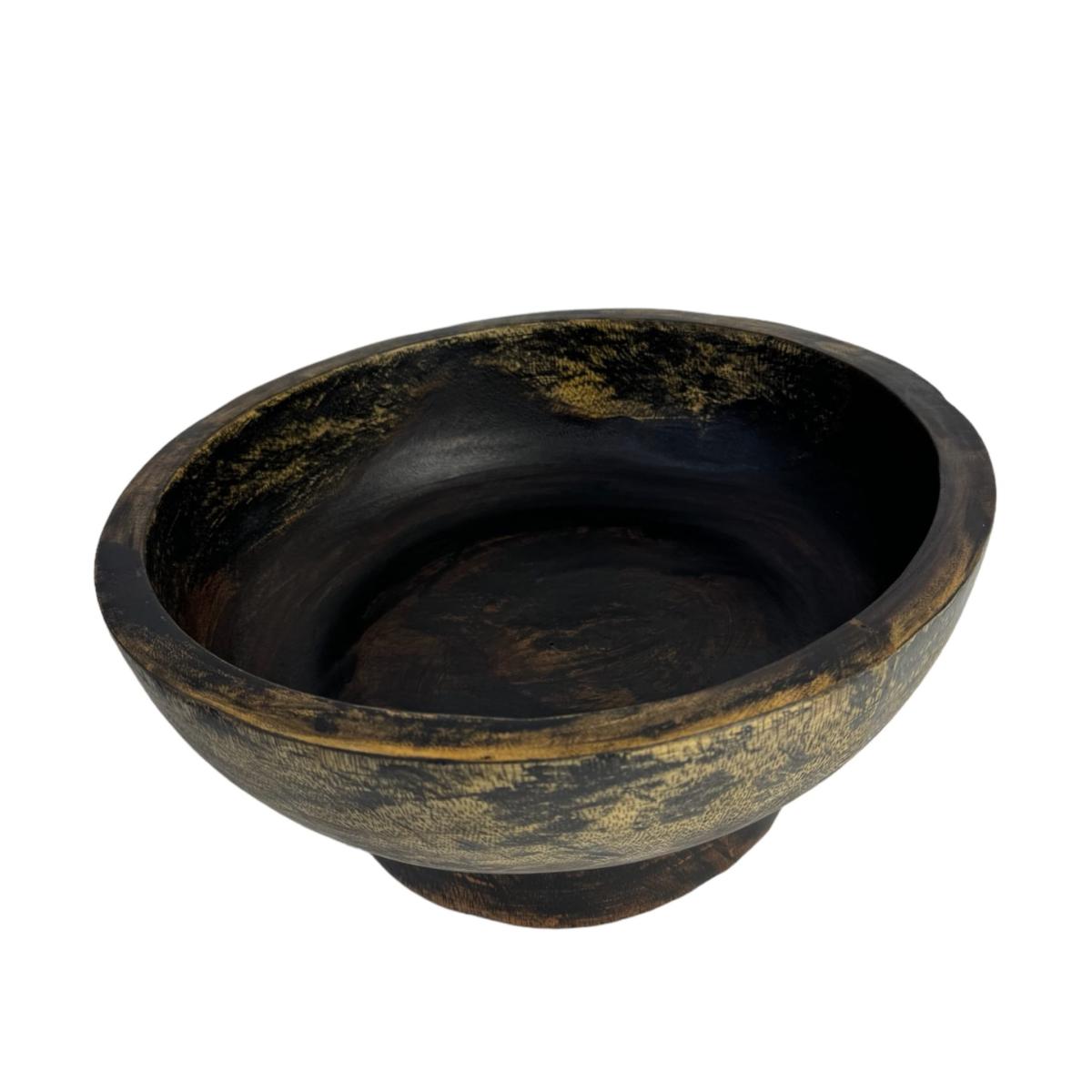 Black / Brown Primitive Pedestal Bowl Steelwood Design Inc. – image 3