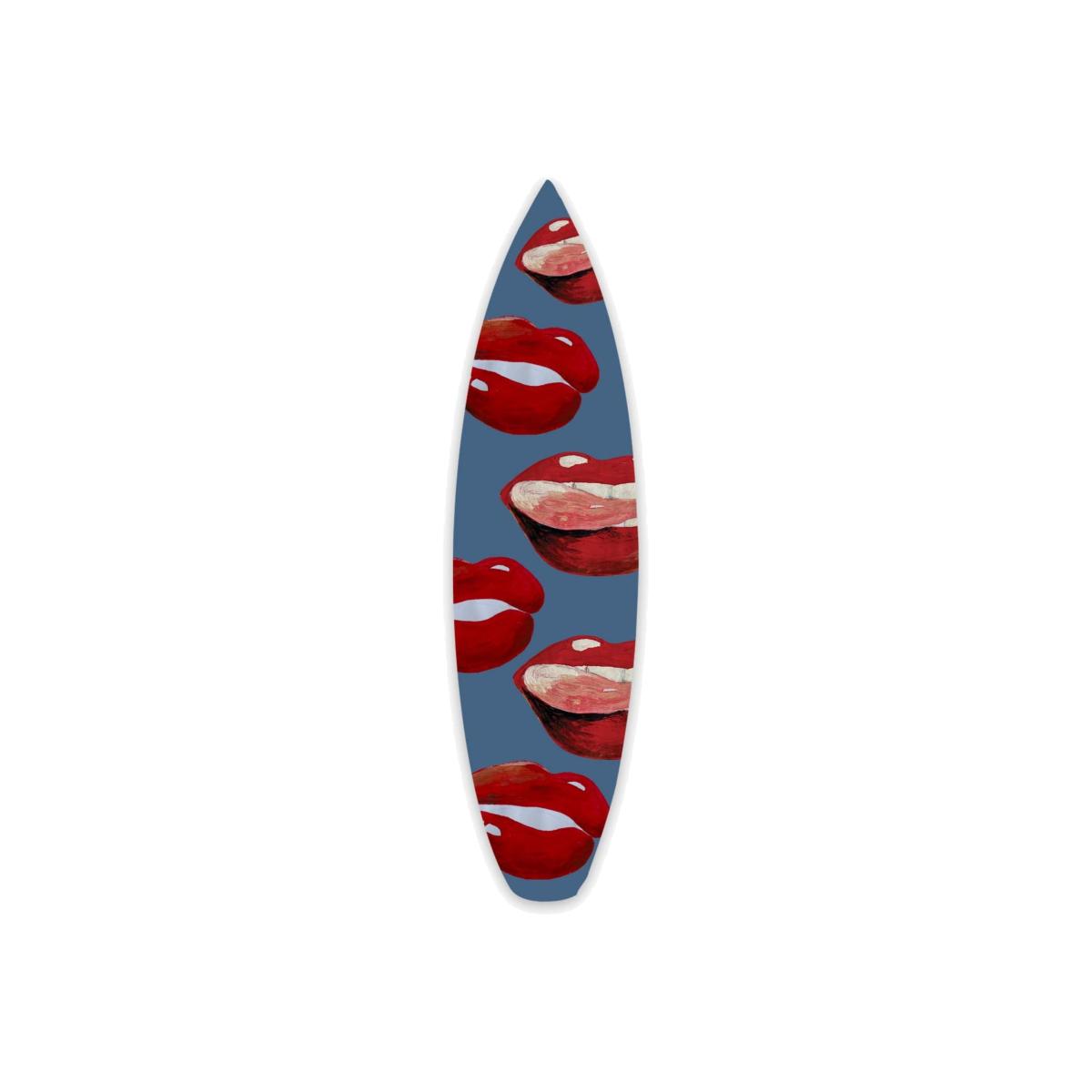 Red Surfboard Wall Decor Lips Catchii – image 1