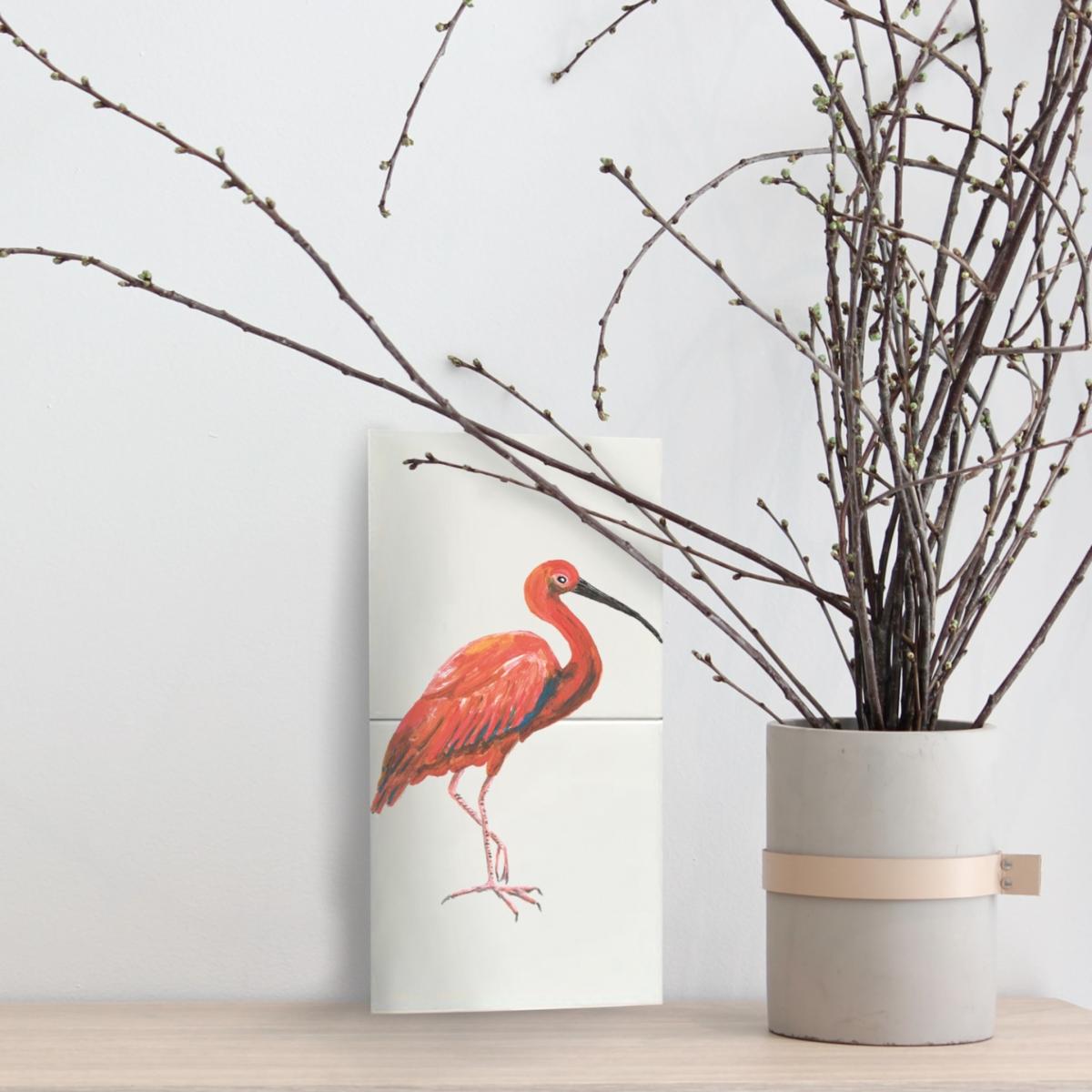 Tile Panel Red Ibis Catchii – image 2