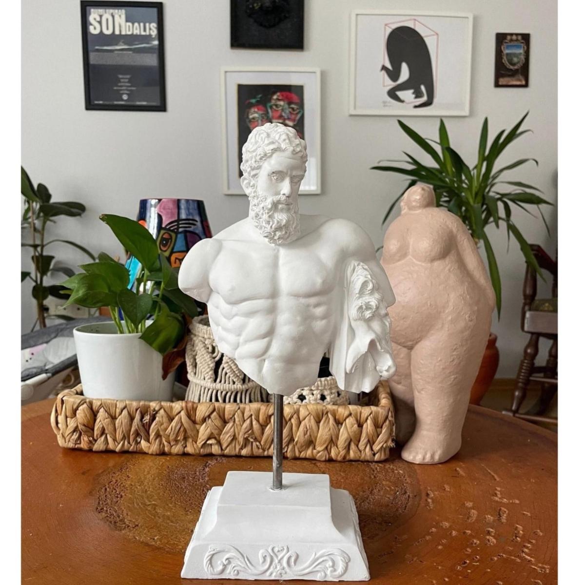Stoic Hercules Sculpture - Colour White | Artchi – image 4