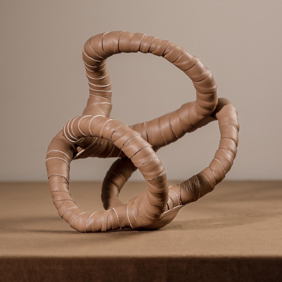 Intertwined Leather Home Accent - Brown Waiwai – image 4