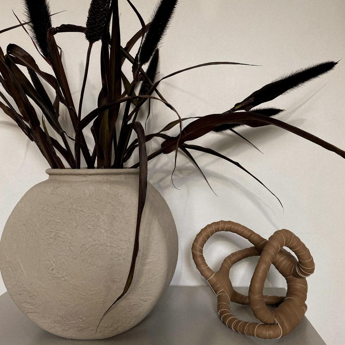 Intertwined Leather Home Accent - Brown Waiwai – image 5