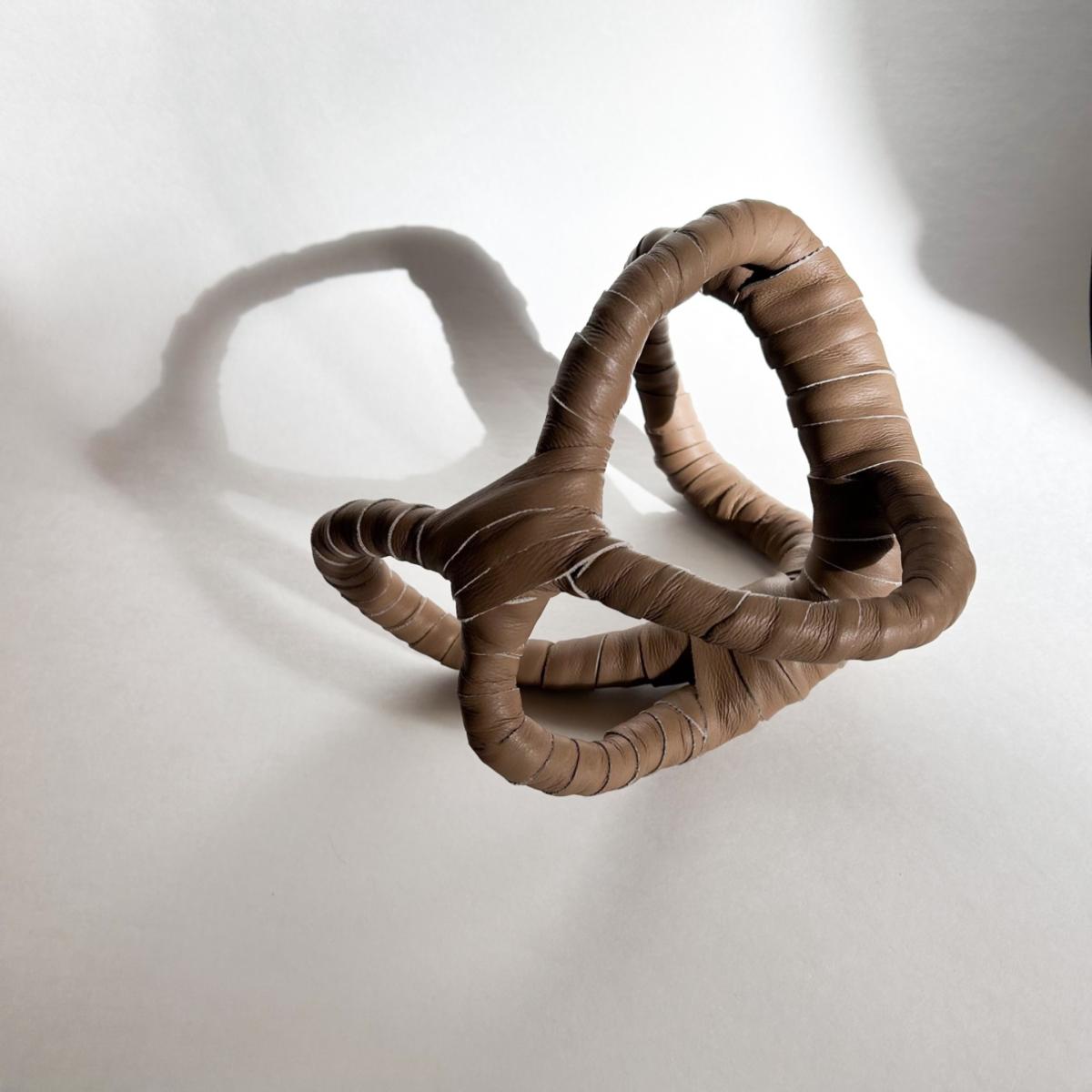 Intertwined Leather Home Accent - Brown Waiwai – image 7